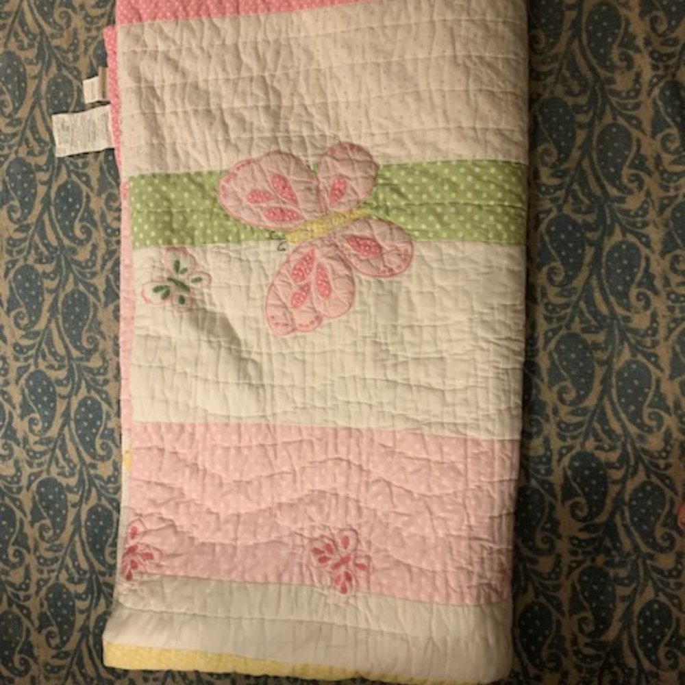 RARE Pottery Barn Twin Girls Quilt